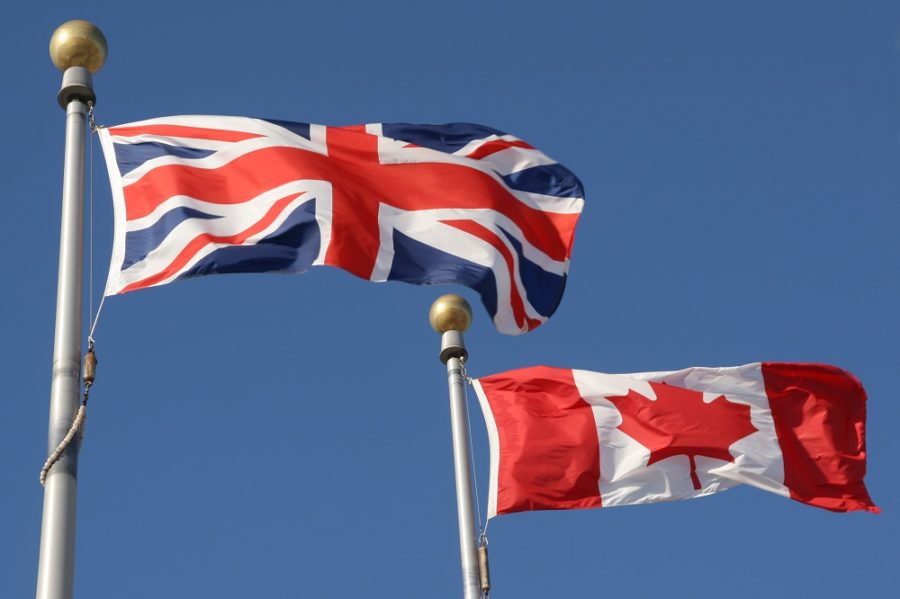 UK Canada flags